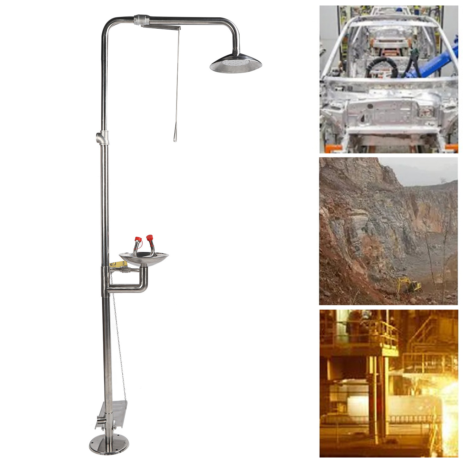 Emergency Eyewash Kit, G11/4 Inch Portable Eye Wash Station Double