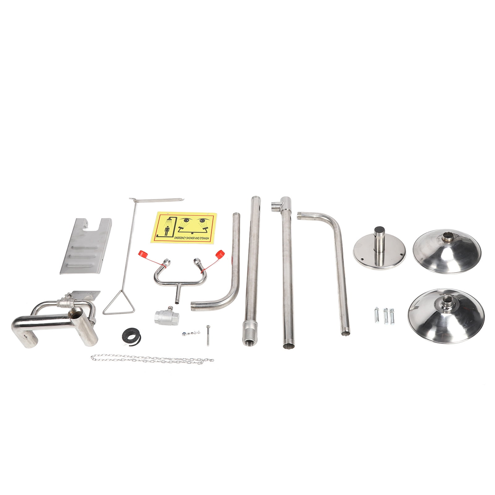 Eye Wash Station Set, Double Nozzles G11/4 Inch Large Diameter Basin