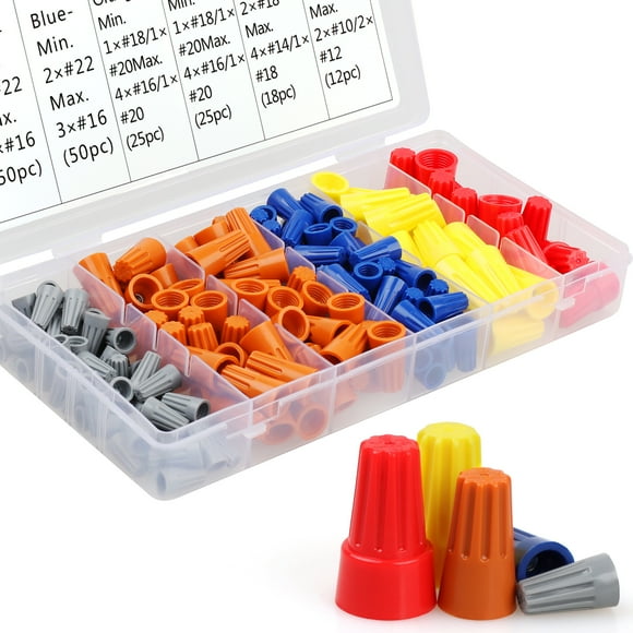 <p>Guirnd 180 PCS wire connectors, insulating insert twist electrical wire connectors with spring, portable wire caps for quick connection, colorful wire caps electrical</p>