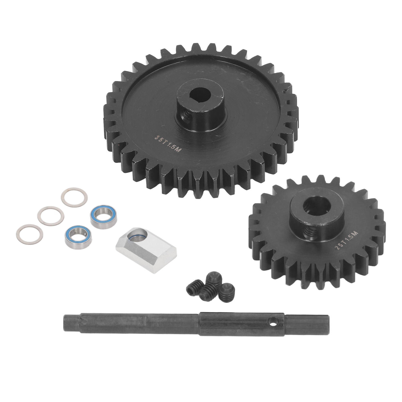Hardened Steel Gear, High Strength Metal Drive Shaft Spur Gear Set 8mm
