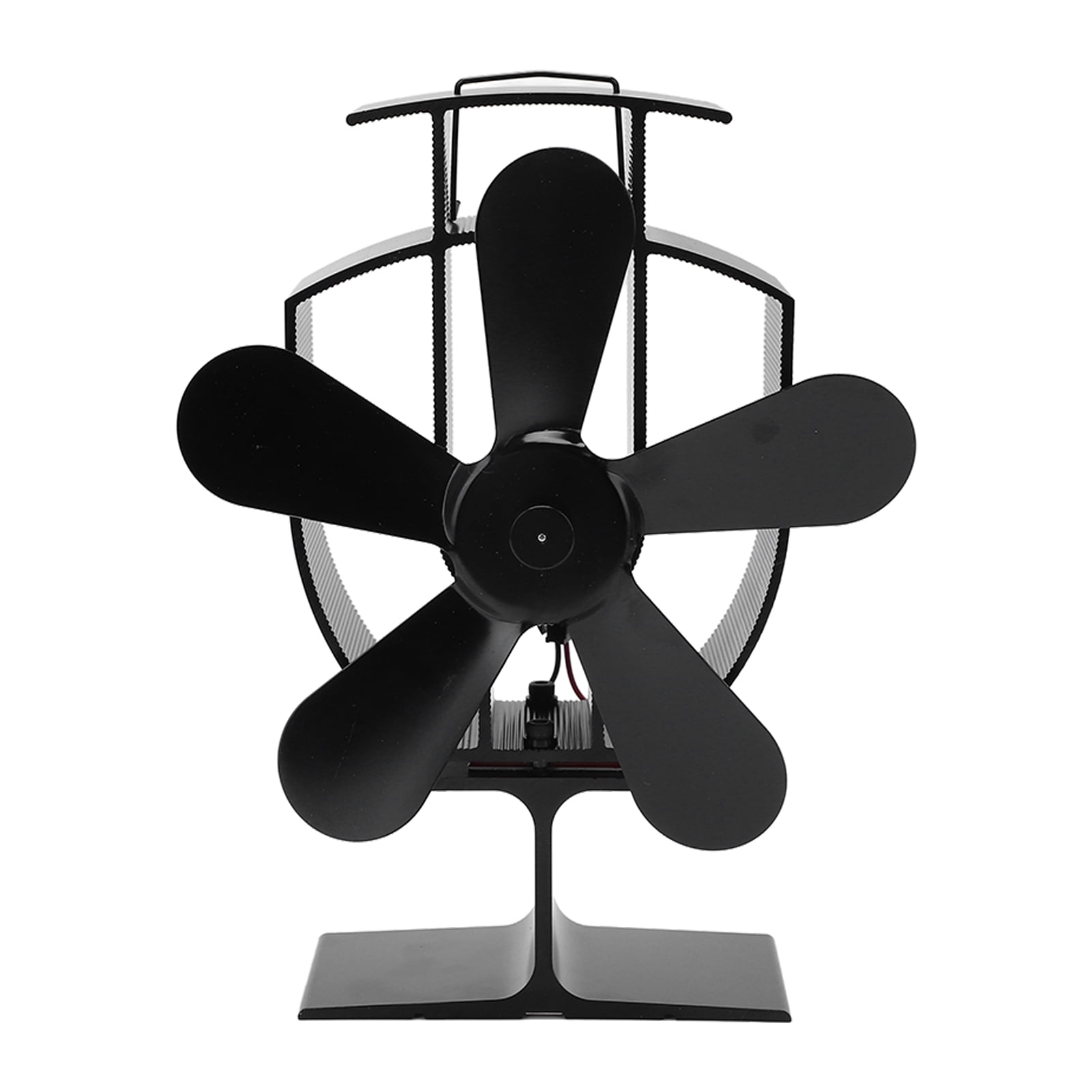 Heat Powered Fireplace Fan, Bimetal Device 5 Blades High Temperature