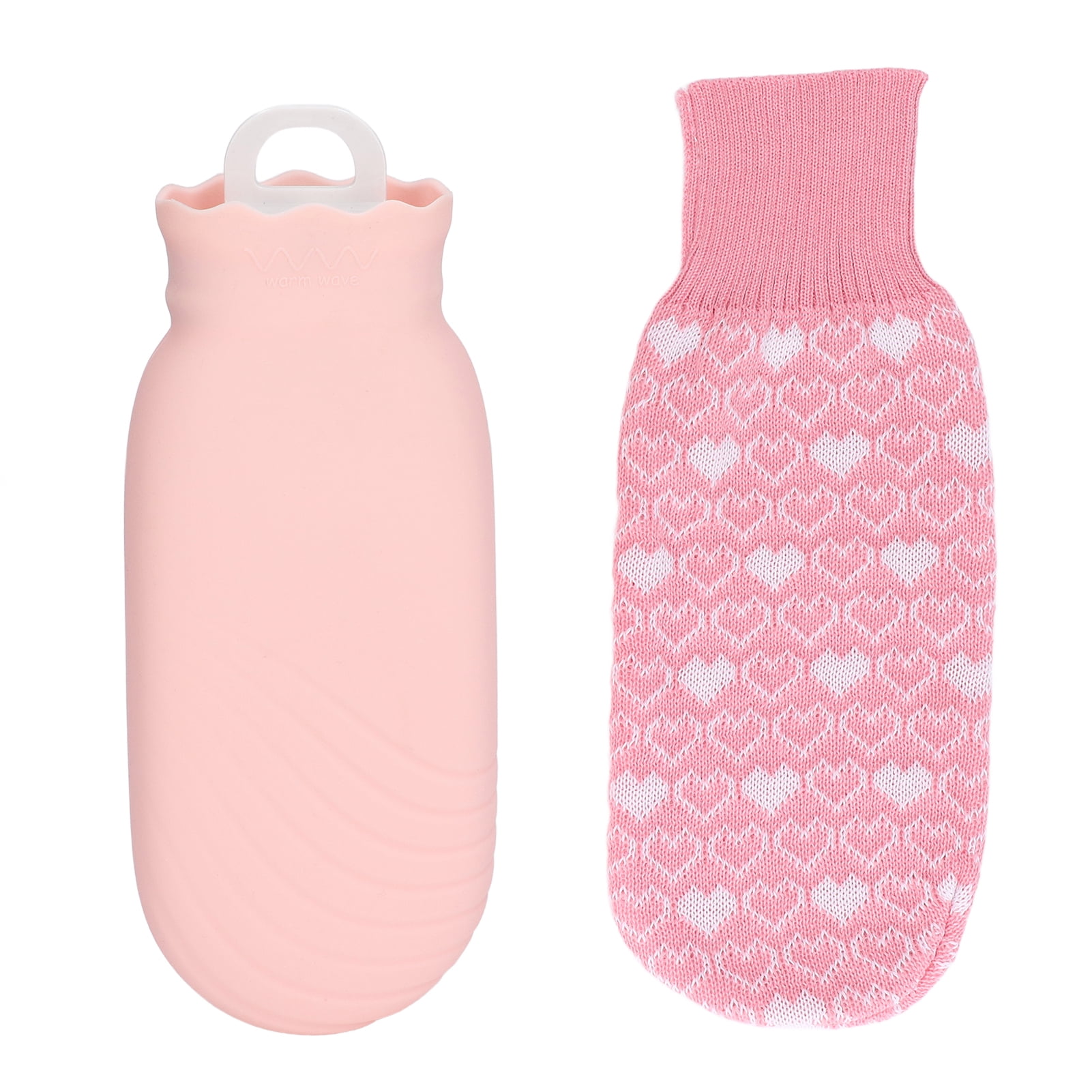 Hot Water Bottle, 550ml Silicone Plush Cold Water Bottle Leakproof For Keeping Warm For Cold