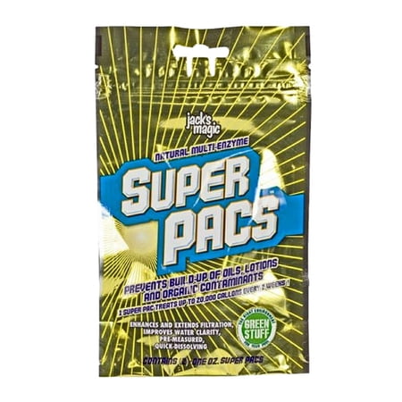 Jack's Magic JMPAC01POP Pool and Spa Cleaner 1oz-12/Pop Super Pac Multi-Enzyme