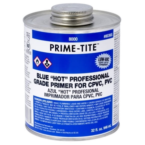 Oatey 8036S Uniweld 8000 Prime-Tite Blue Primer 32 fl oz 12/CS
