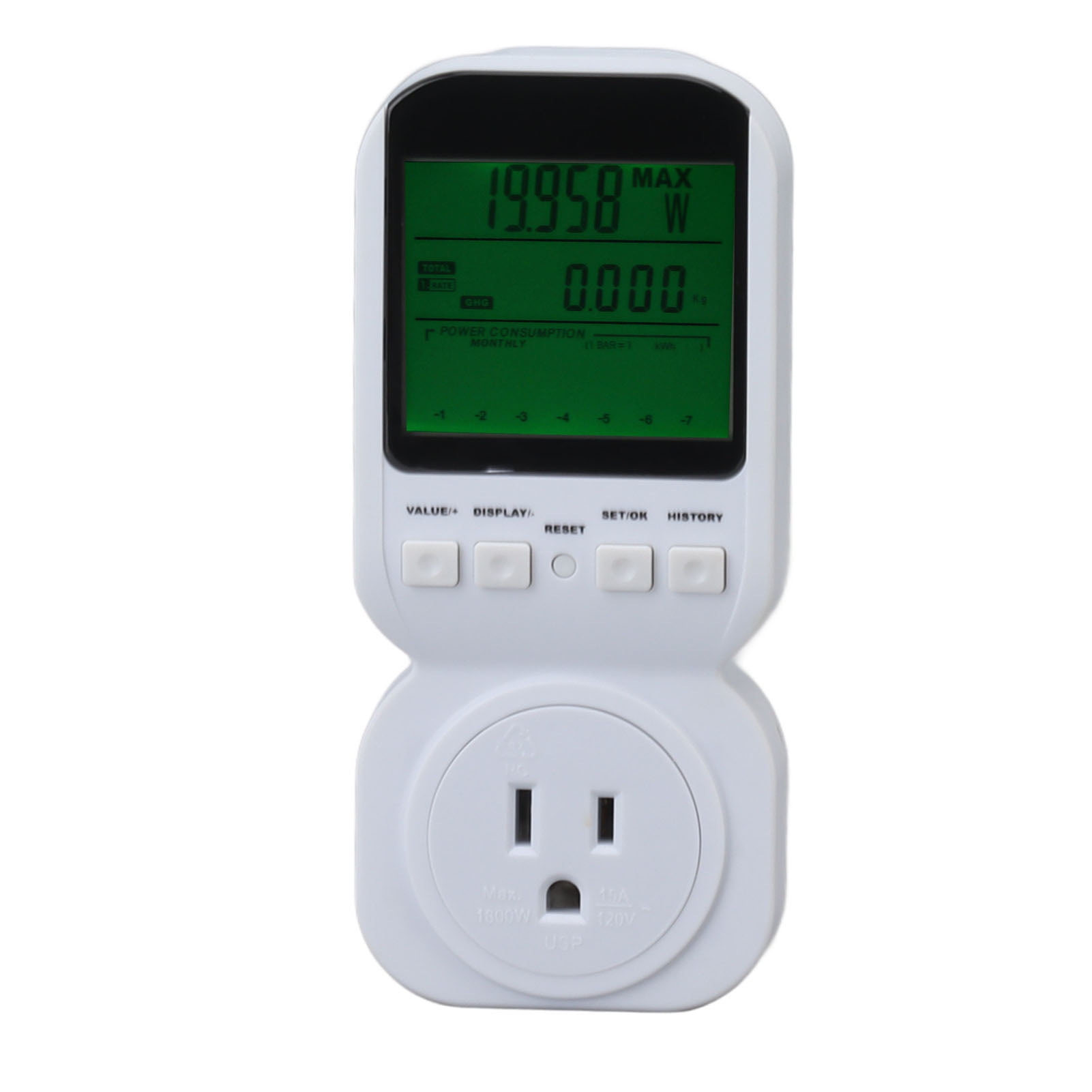 Power Meter, TS 8000 Electricity Usage Monitor LCD Plug In Power Energy