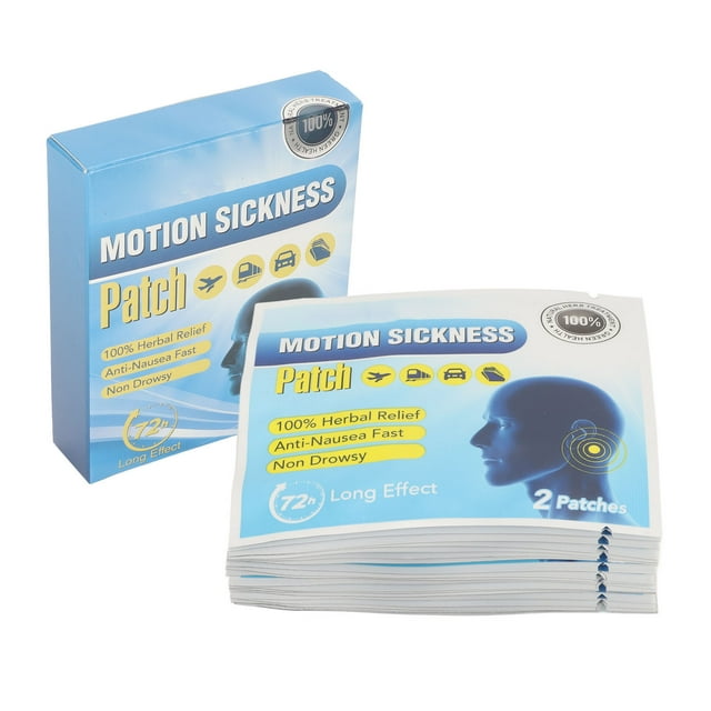 Seasick Patches, Relieve Vomiting Behind Ear Mild Motion Sickness Patch Sticker Reduce Dizziness