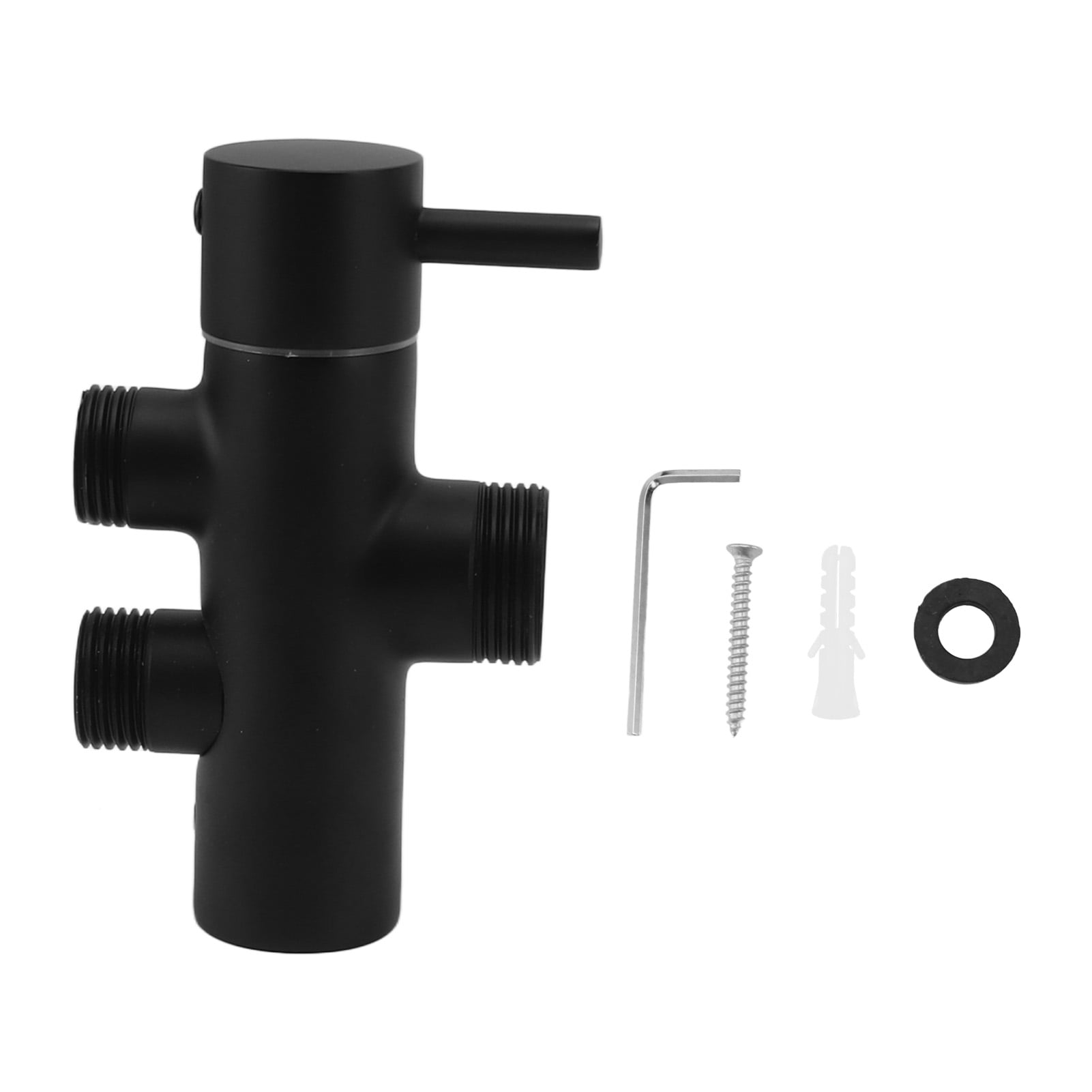 Shower Head Diverter, Shower Arm Diverter Valve Leakproof Black Rugged