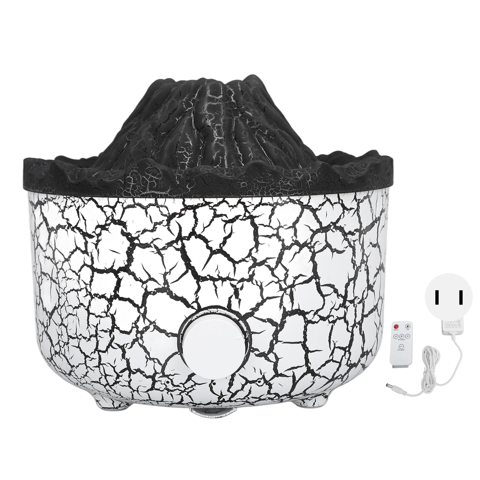 Volcano Essential Oil Diffuser, ABS 165mAh Remote Control White Volcano