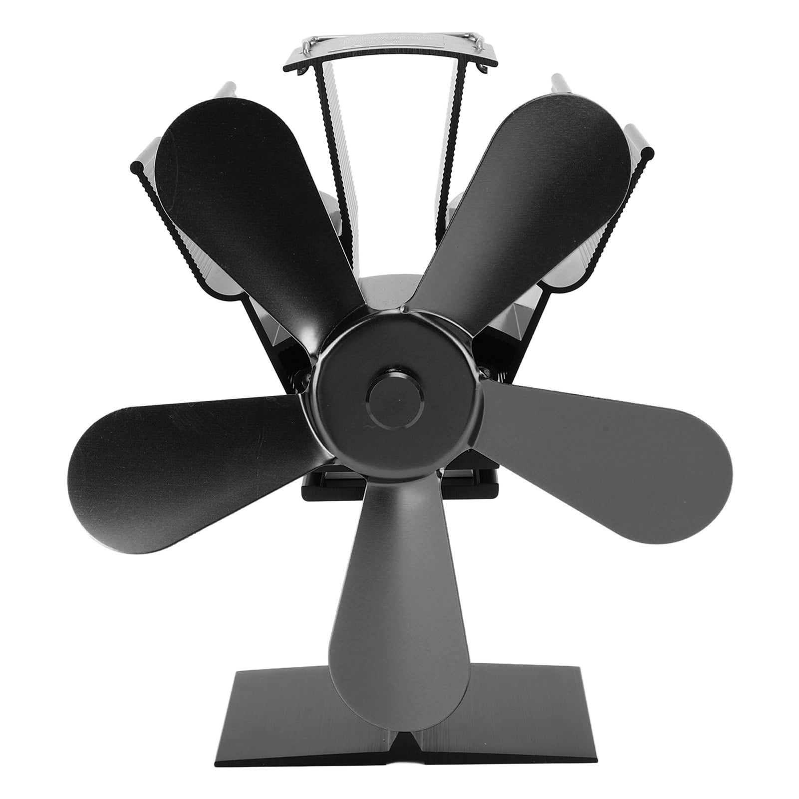 Wood Stove Fan, Non Electric Silent Operation 5 Blades Fireplace Fan For Home
