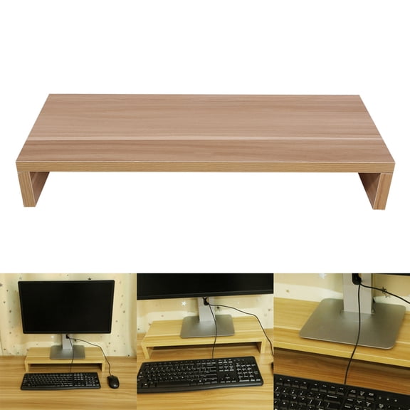 <p>Wooden Monitor Stand, Keyboard Storage, Desktop , Riser, Office, TV Shelf,19.5"L X 7.8"W X 3"H</p>