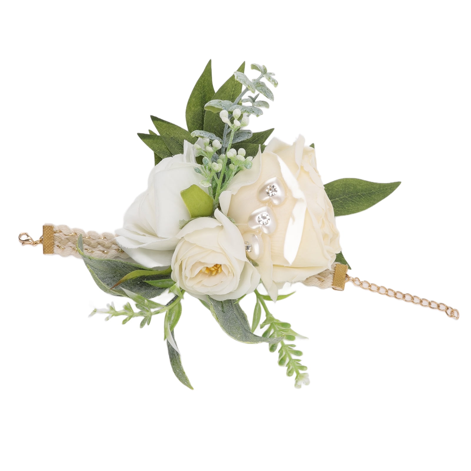 Wrist Corsages, Bride Wrist Corsages Green Leaves ABS Widely Used For
