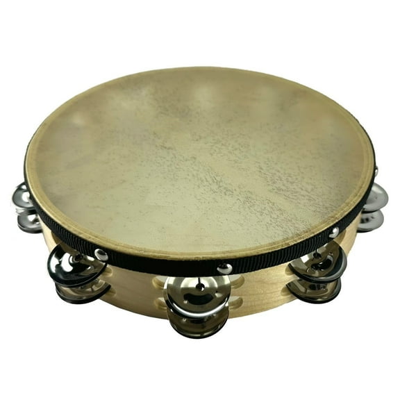 Zenison 10" Single Row Tambourine 18 Jingle Tambourine for Adults Kids Percussion Music