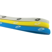 asics Team Aerobic Headband 3-Pack Blue Yellow & White Comfort Fit - One Size