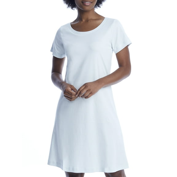 p.jamas Womens Blue Butterknit Sleep Shirt Style-325660-BLUE