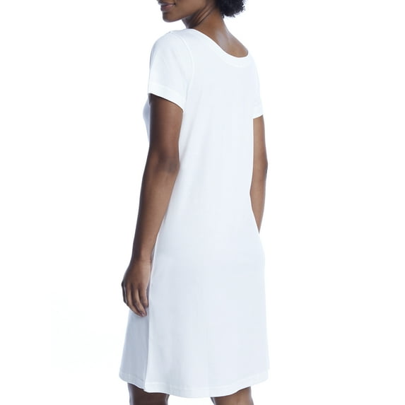 p.jamas Womens White Butterknit Sleep Shirt Style-325660-WHITE