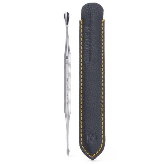GERMANIKURE Nail Knife Cuticle Pusher Manicure Implement in Leather Case, Made in Solingen Germany