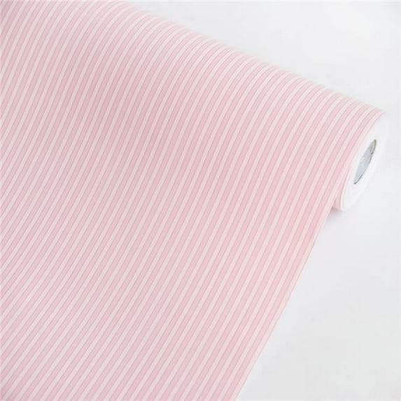 p1052-ROLL Pink Stripe - Self-Adhesive Wallpaper Home Decor Roll  Multicolor
