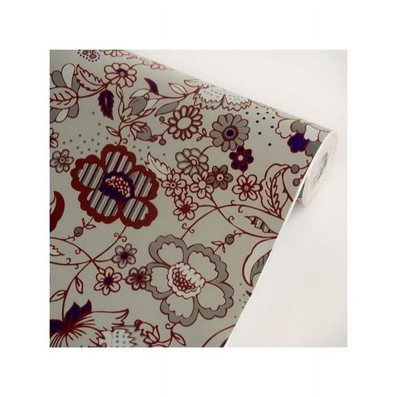 p1416-ROLL Romantic Garden - Self-Adhesive Wallpaper Home Decor Roll  Multicolor