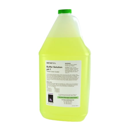 pH 7.00 Standard Buffer Solution, Yellow, 5000mL (5L) - The Curated Chemical Collection by Innovating Science