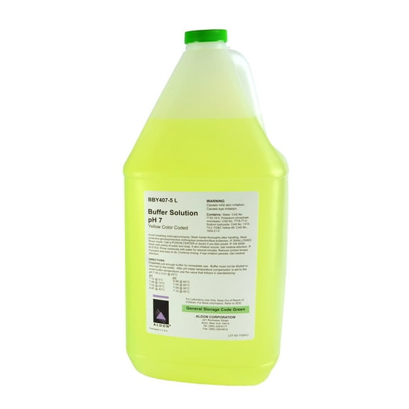 pH 7.00 Standard Buffer Solution, Yellow, 5000mL (5L) - The Curated Chemical Collection by Innovating Science