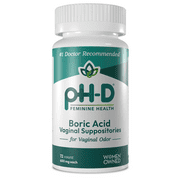 pH-D Feminine Health, Boric Acid Vaginal Suppositories for Women's Health, 72 Count