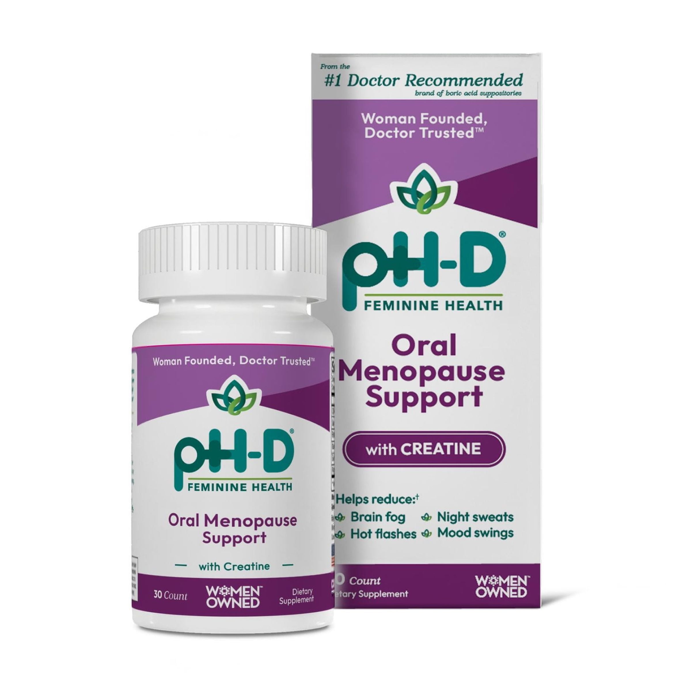 pH-D Feminine Health Holistic Menopause Support with CON-CRET Concentrated Creatine, 30 Count