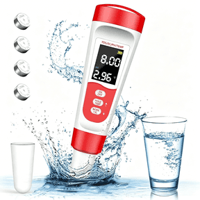 PH Meter for Water, 4 in 1 PH Temp EC TDS Meter for Hydroponics PPM Water Tester Digital,0.01 High Precision pH Tester Digital with ATC, TDS pH Meter for Water, Wine, Pool, Hydroponics and Aquariums