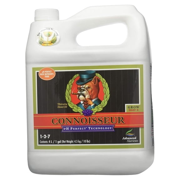 pH Perfect Connoisseur Grow Part B, 4L - Advanced Nutrient Solution for High Yields & Potency; Professional Grade Plant Food for Soil & Hydroponics