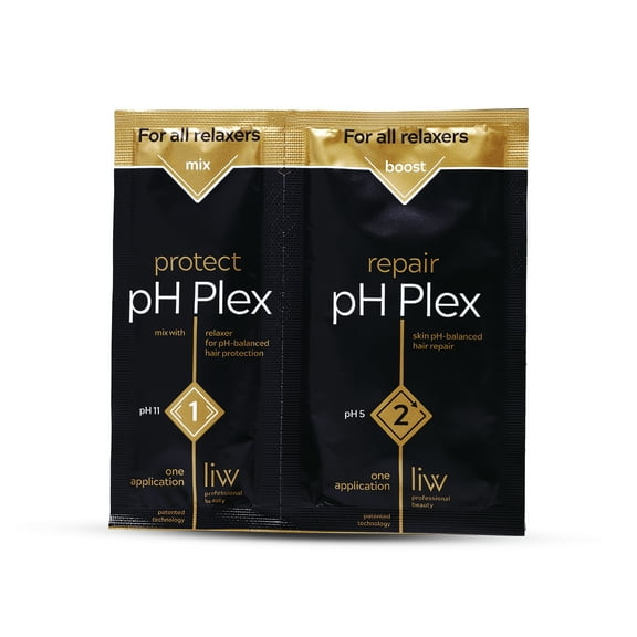 pH Plex Relaxer Steps 1 & 2 Protect & Repair - Hair Care Treatment - Use with Home Hair Relaxer Products - Salon Quality Professional Results at Home - 1 Sachet of Steps 1 & 2