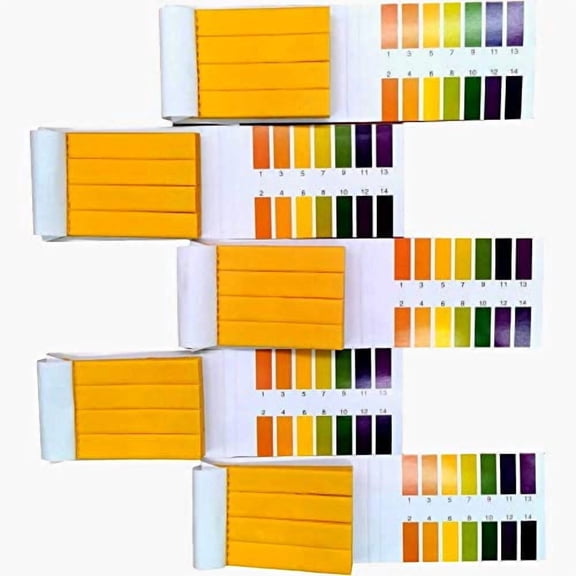 pH Test Strips,5 Packs of 400 Strips pH 1-14 Test Paper,for Urine,Saliva,Drinking Water,Pool,Spa,Soap,Fish Tank and Liquids