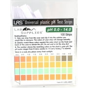 pH Test Strips, Universal Application pH 0.0-14.0, 0.5 pH Intervals, 100 strips