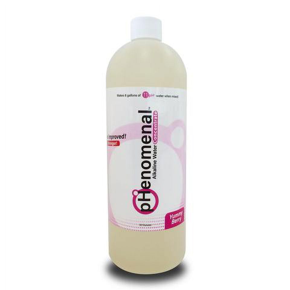 pHenomenal Water - high 11 pH alkaline water - Very Berry 32 Oz Bottle - makes 8 Gallons of oxygenated alkaline water - 500 times stronger than 8.5 pH