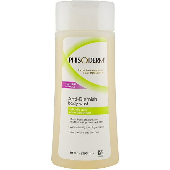 Phisoderm Anti-Blemish Body Wash 10 oz (Pack of 3)