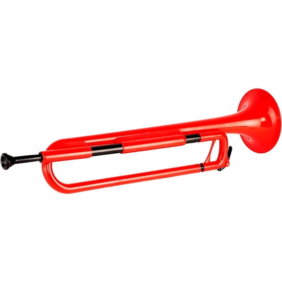 pInstrument pBugle Plastic Kids Musical Instrument - Lightweight Durable ABS Construction - Red