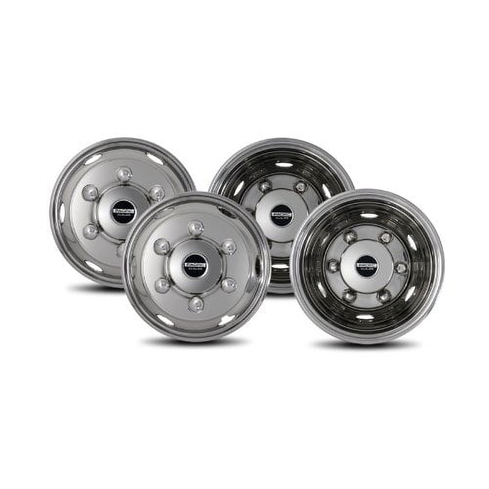 pacific dualies 451608 polished 16 inch 6 lug stainless steel wheel