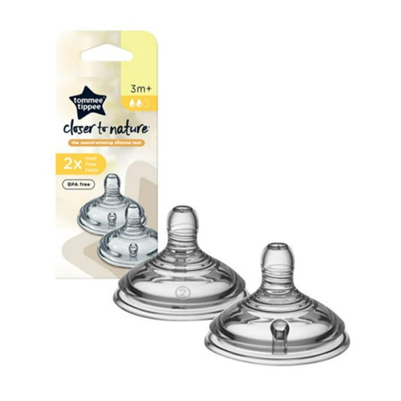 pack 2 tetinas flujo medio 3m+ easi-vent tommee tippee