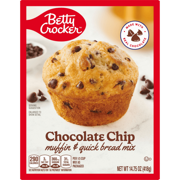 pack of 2 Betty Crocker Chocolate Chip Muffin & Quick Bread Mix
