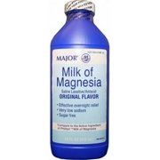 (pack of 5) Major Milk Of Magnesia saline laxative/antacid Original 16oz (80oz)