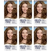 pack of 6 New Clairol Nicen Easy Permanent Hair Color, 6.5 Lightest Brown