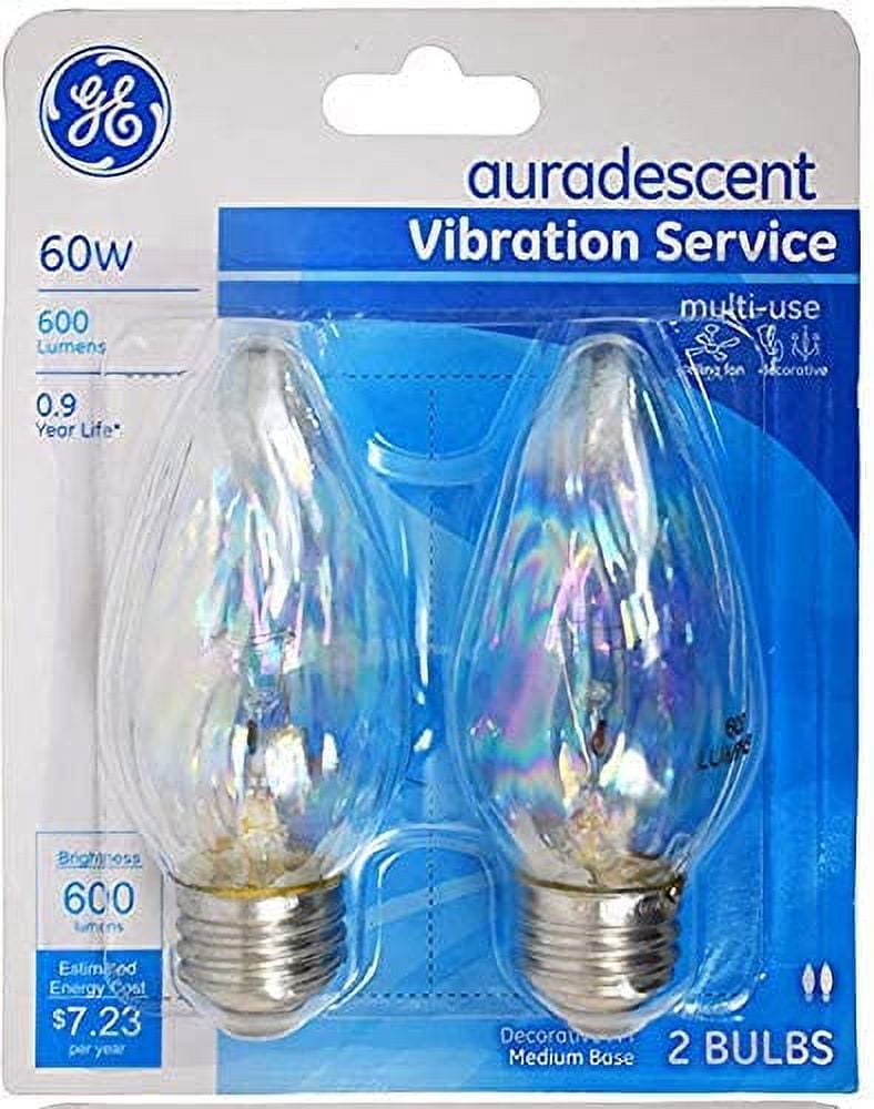 (pack of 6 bulbs) GE 46110 auradescent Decorative Medium Base Flame ...
