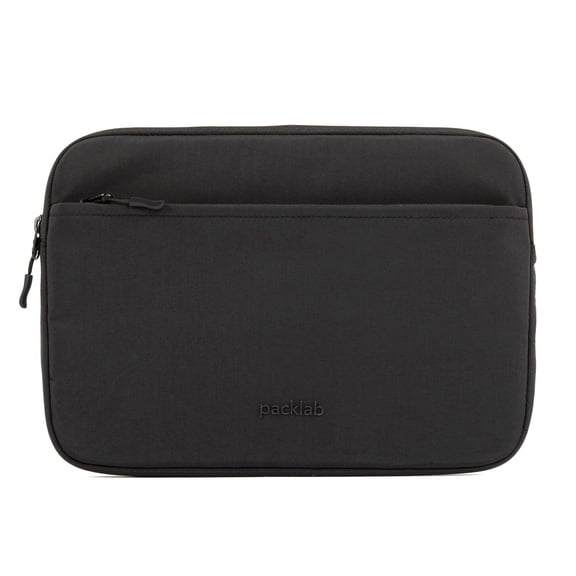 packlab Black Laptop Sleeve with Pocket – Slim Padded 14 Inch Computer Case for Work, Travel, and Everyday Laptop Protection