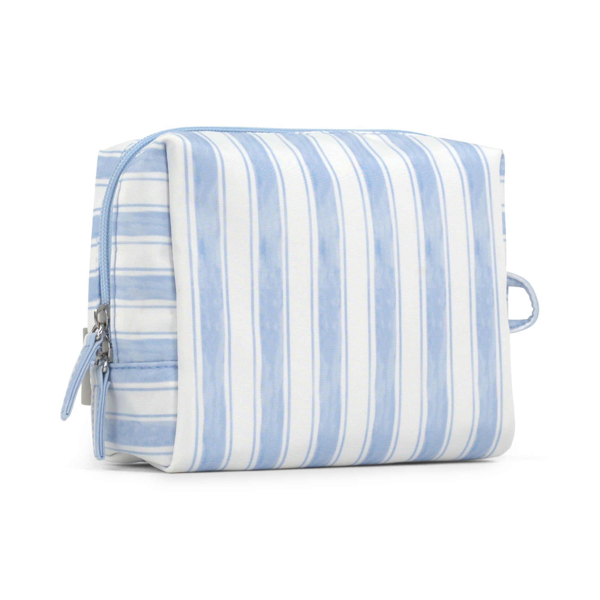 packlab Travel Makeup & Toiletry Cosmetic Bag, Blue Stripe Organizer Pouch
