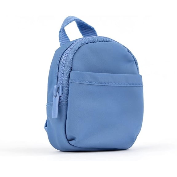 packlab Micro Nano Backpack Keychain – Small Blue Mini Backpack Coin Purse for Women & Girls