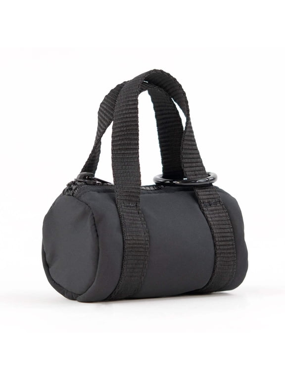 Micro Nano Duffel Keychain – Small Black Duffel Coin Purse for Lip Balm, Earbuds, or Cash
