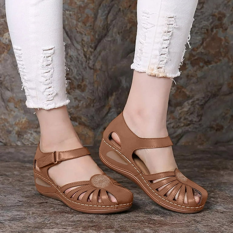 Closed toe orthotic sandals clearance
