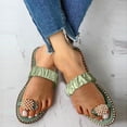 thumbnail image 1 of Womens Rhinestone Flip Flops Slip On Trendy Comfortable Glitter Flat Sandals Summer Sandals Beach Bohemia Flip-Flop Sandals, 1 of 6