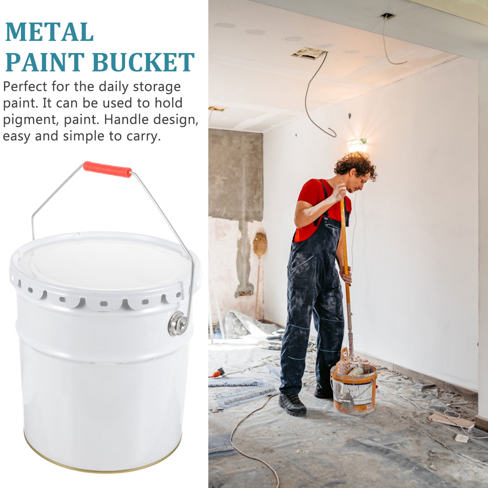 paint can Metal Paint Bucket Empty Paint Can Large Capacity Paint