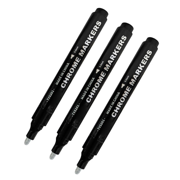 paint pen 3Pack Mirror Paint Pens Chrome Marker Pen for Mirror Surface Permanent Reflective Liquid Suitable for Model Painting/Cards/Posters/Rock Painting/Mugs/ Ceramic/Glass/Plastic DIY Art