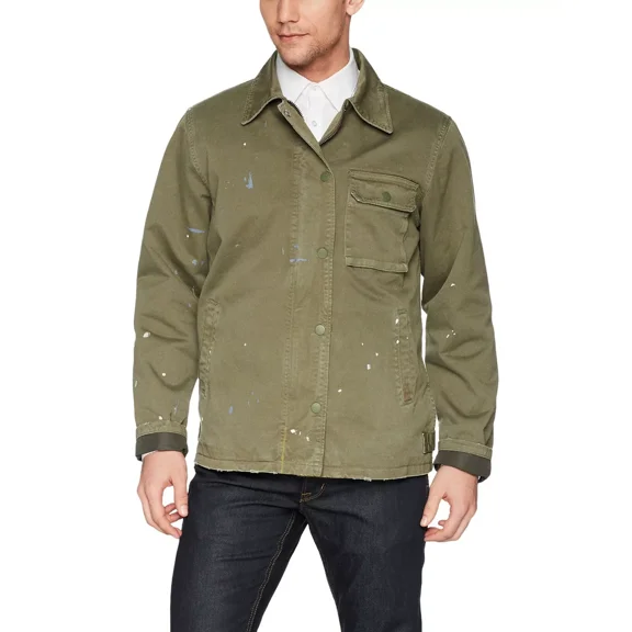 Hudson Jeans Men's Military Jacket, Army Paint, SM