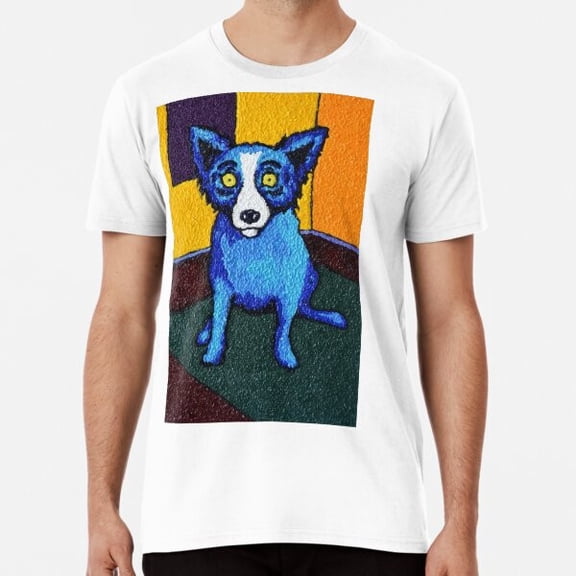 painting blue dog after george rodrigue Prem S to 3XL Made in the AU/USA T-Shirt